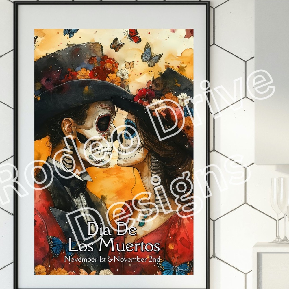 Dia De Los Muertos Love You Forever Stunning Day of the Dead Print by Navarro
